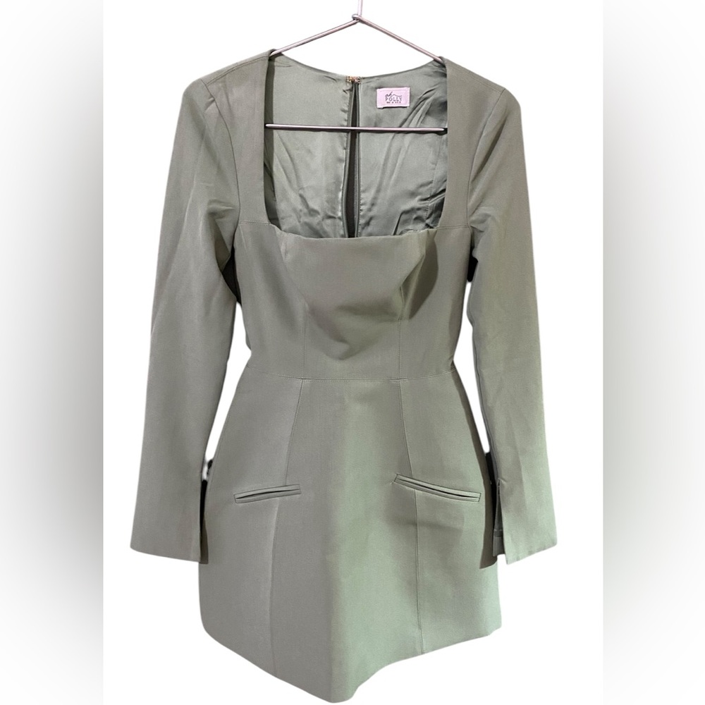Oh Polly Sage Green Dress